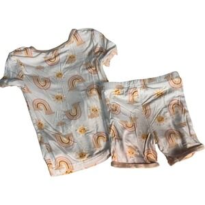 Emily and Oliver Rainbow Pajama Set Snug Fit Short‎ Sleeve 24M